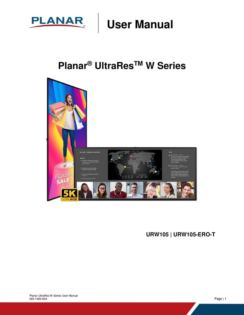 Planar UltraRes W Series User manual Planar UltraRes W Series User manual