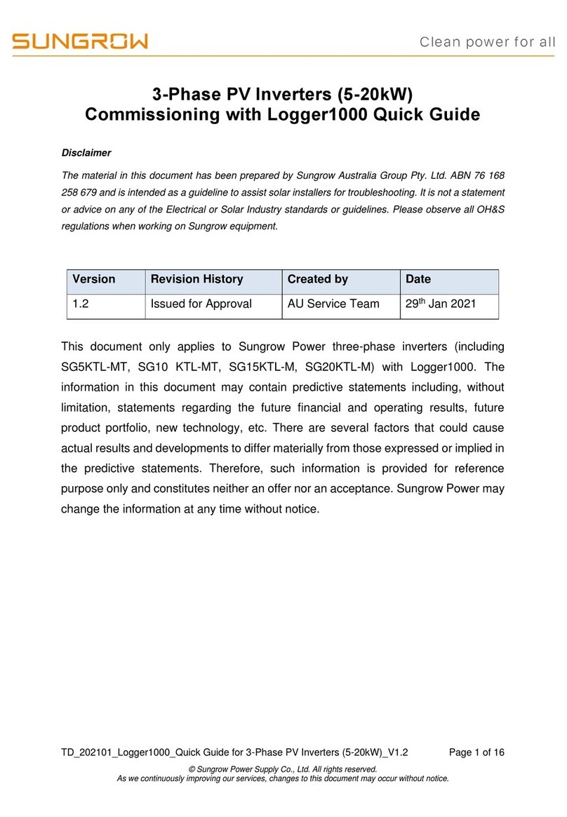 Sungrow SG5KTL-MT User manual