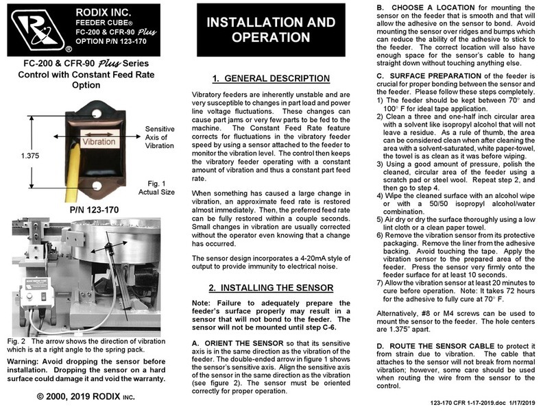Rodix FC-200 Plus Series Installation & operation Rodix FC-200 Plus Series Installation & operation