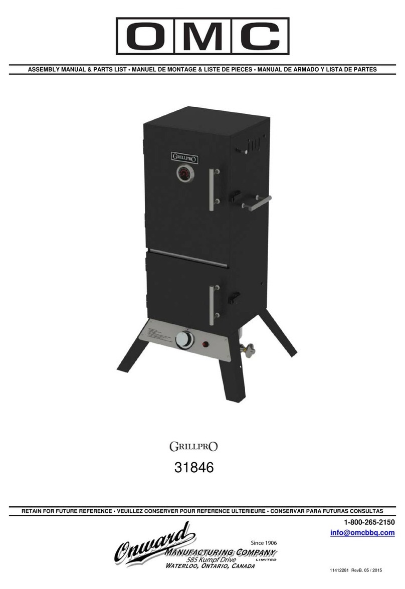 Onward OMC GRILLPRO Assembly manual & parts list