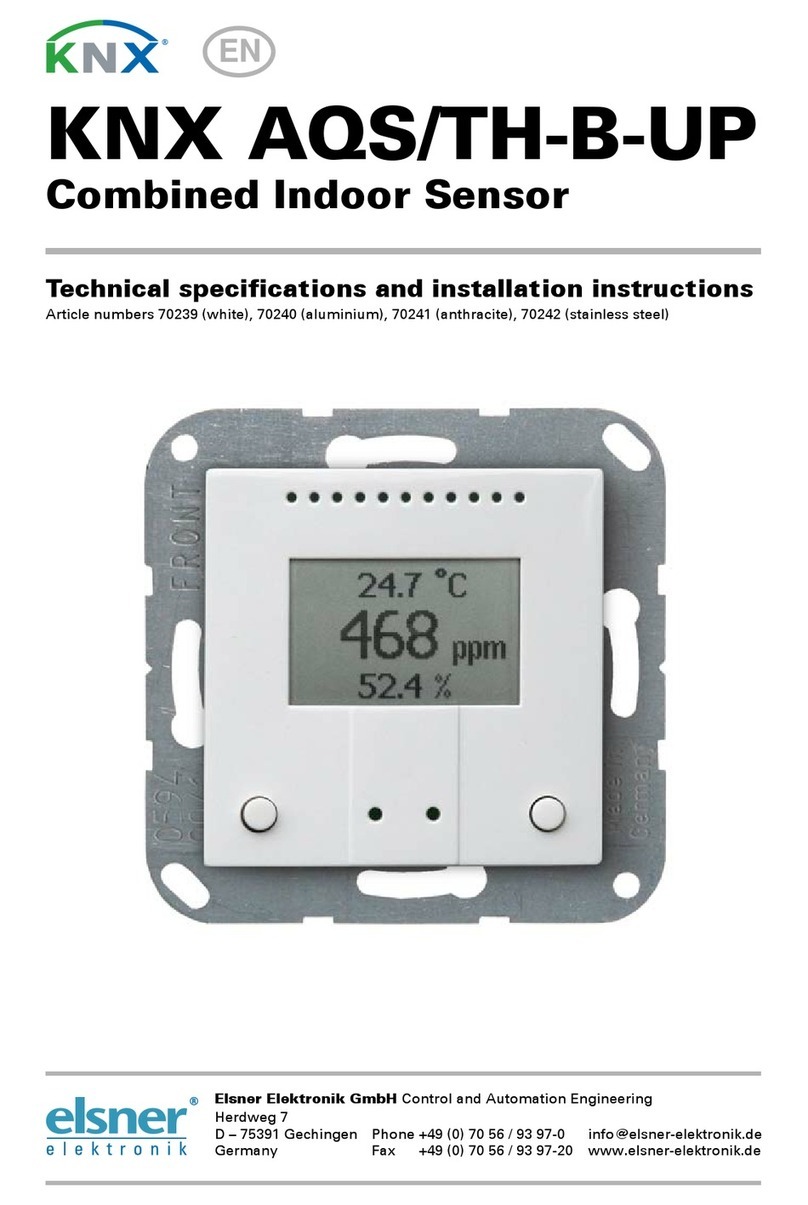 elsner elektronik KNX AQS/TH-B-UP Technical specifications and installation instructions