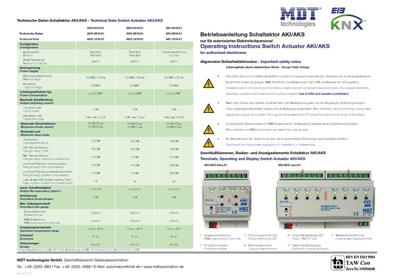 MDT AKS-0416.01 operating instructions