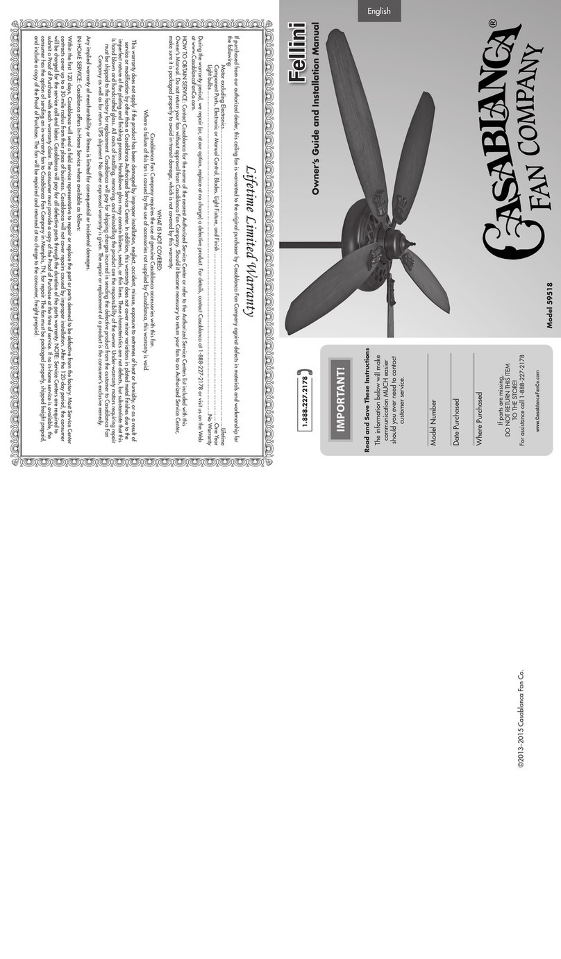 Casablanca Fellini Instruction manual