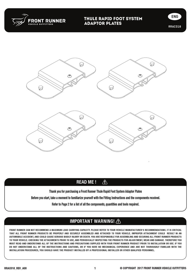 Front Runner RRAC018 User manual