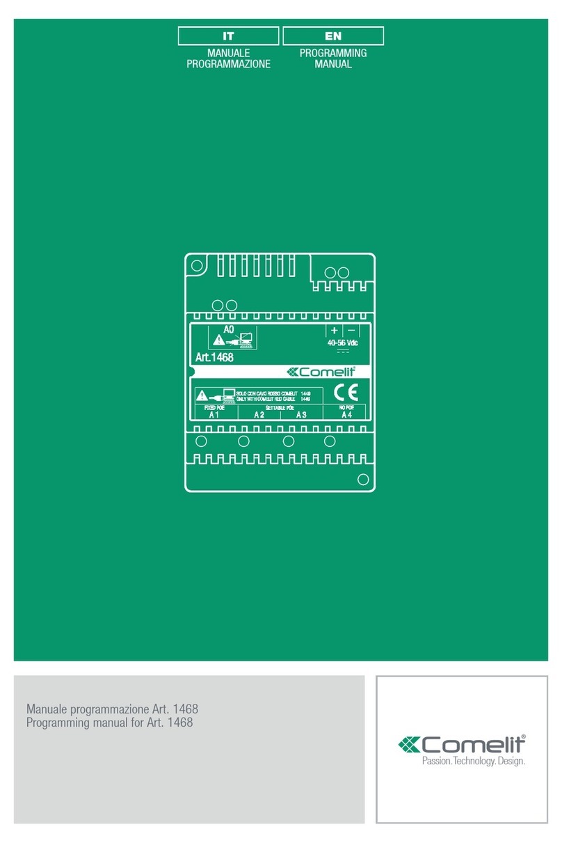 Comelit 1468 Programming manual