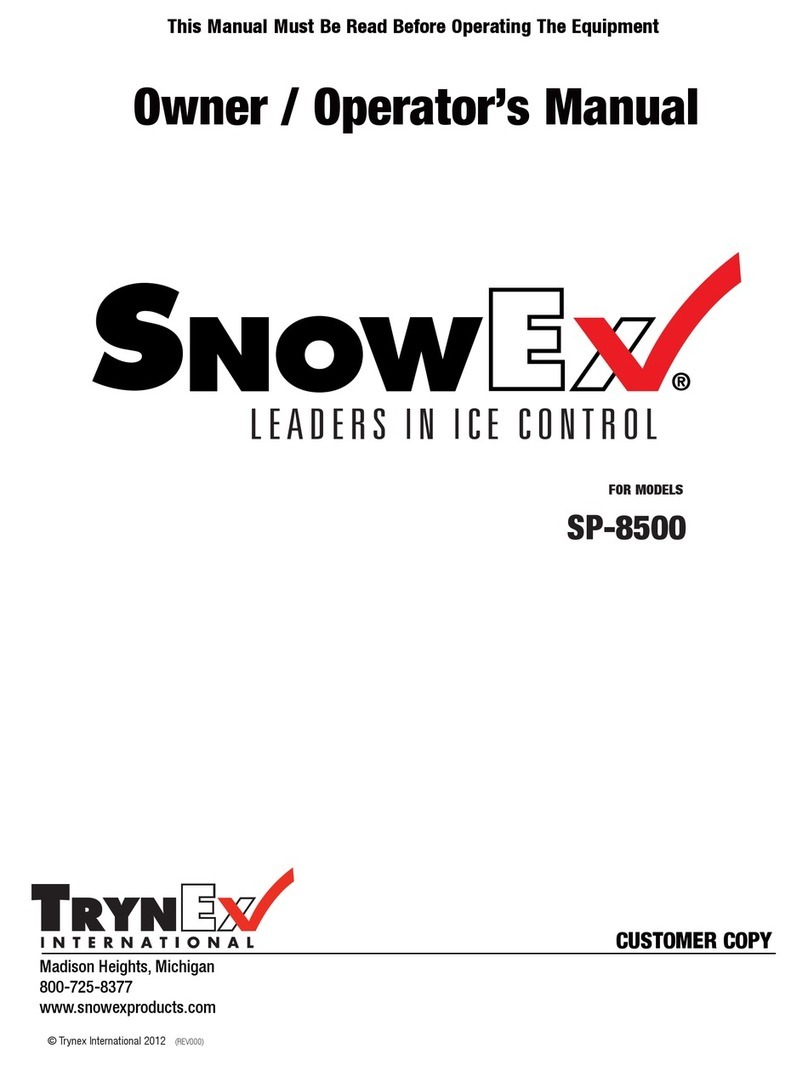 Trynex SnowEx SP-8500 Owner's manual