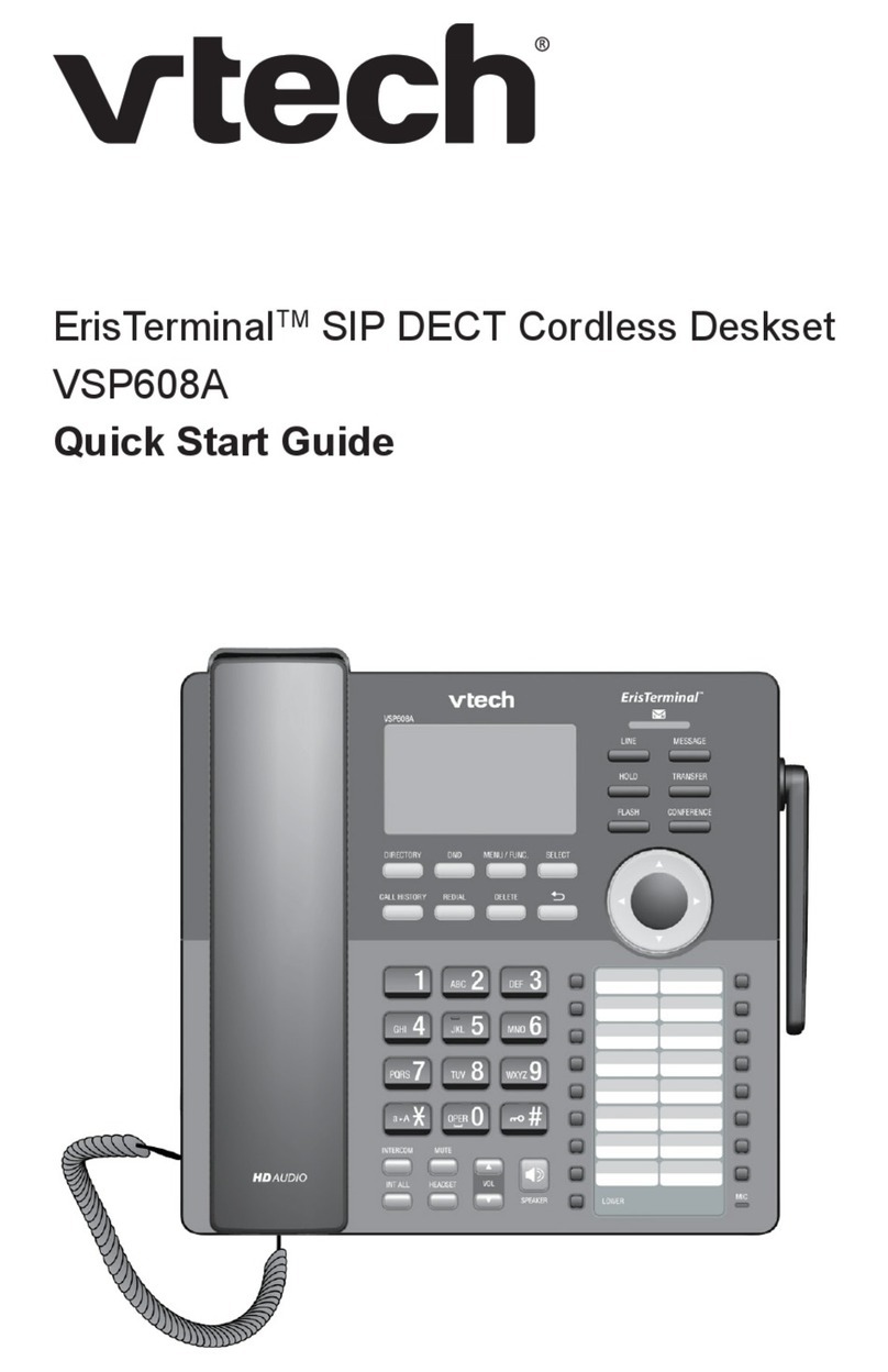 V-tech ErisTerminal VSP608A quick start guide