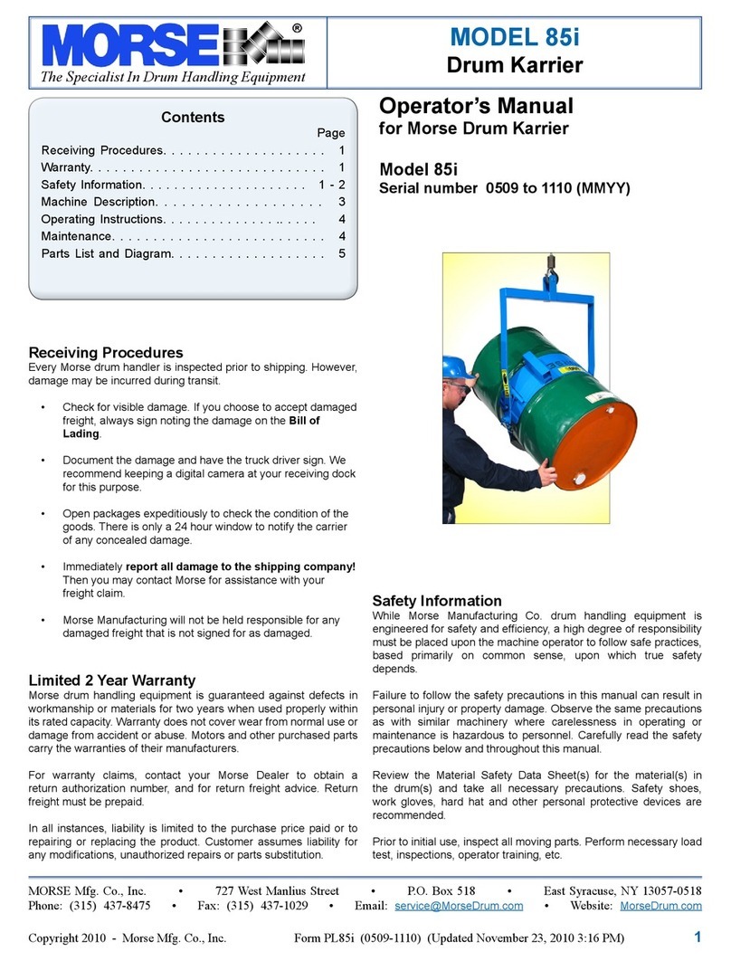 morse 1110 Operator's manual
