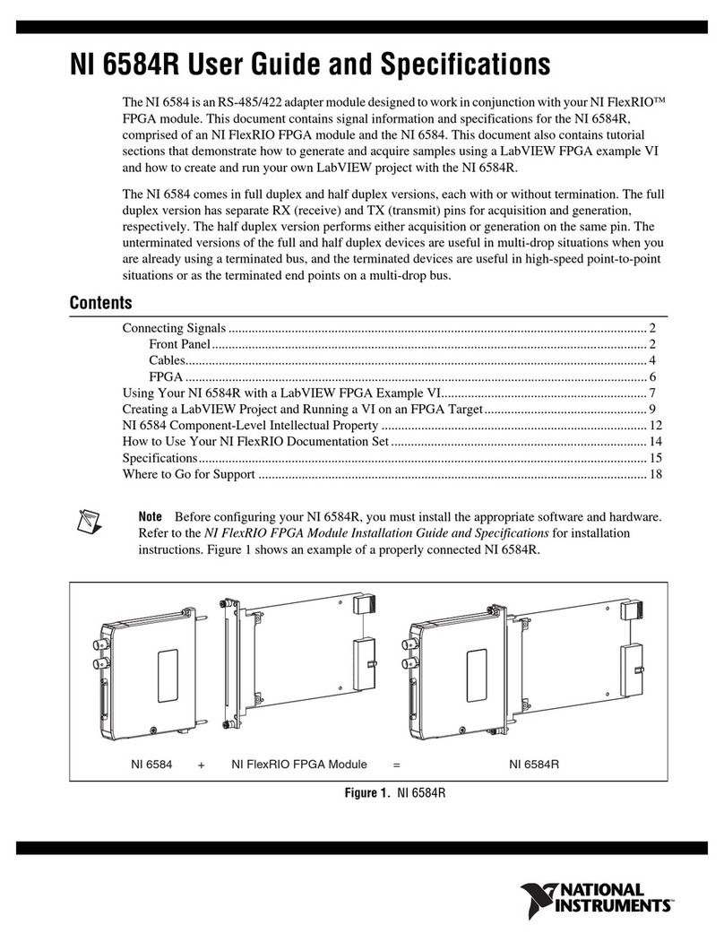 National Instruments 6584R USER GUIDE AND SPECIFICATIONS