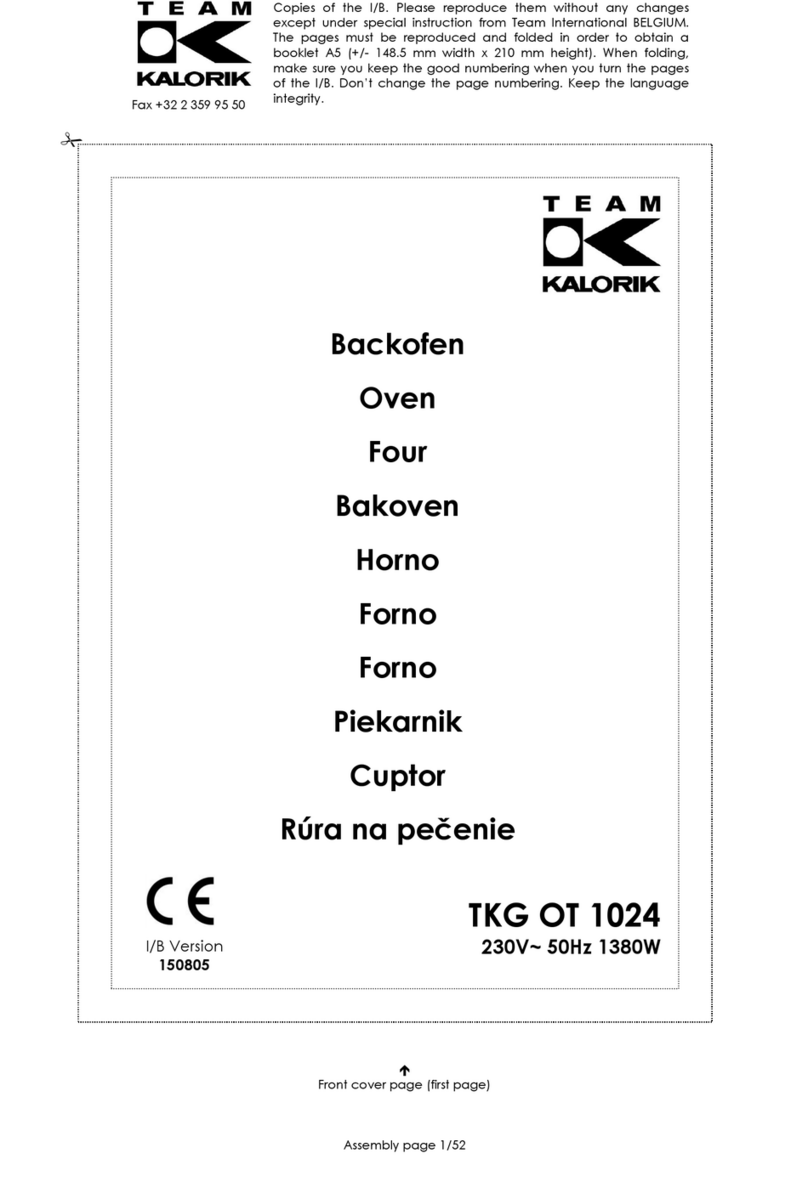 Team Kalorik TKG OT 1024 User manual
