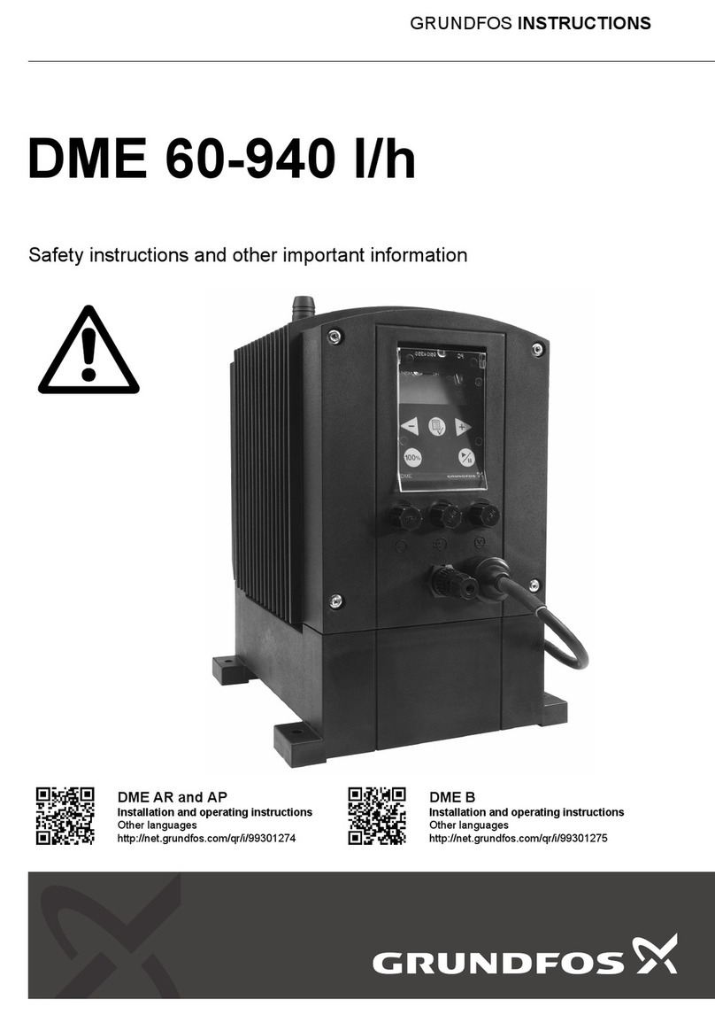 Grundfos DME 60-940 l/h Operating manual