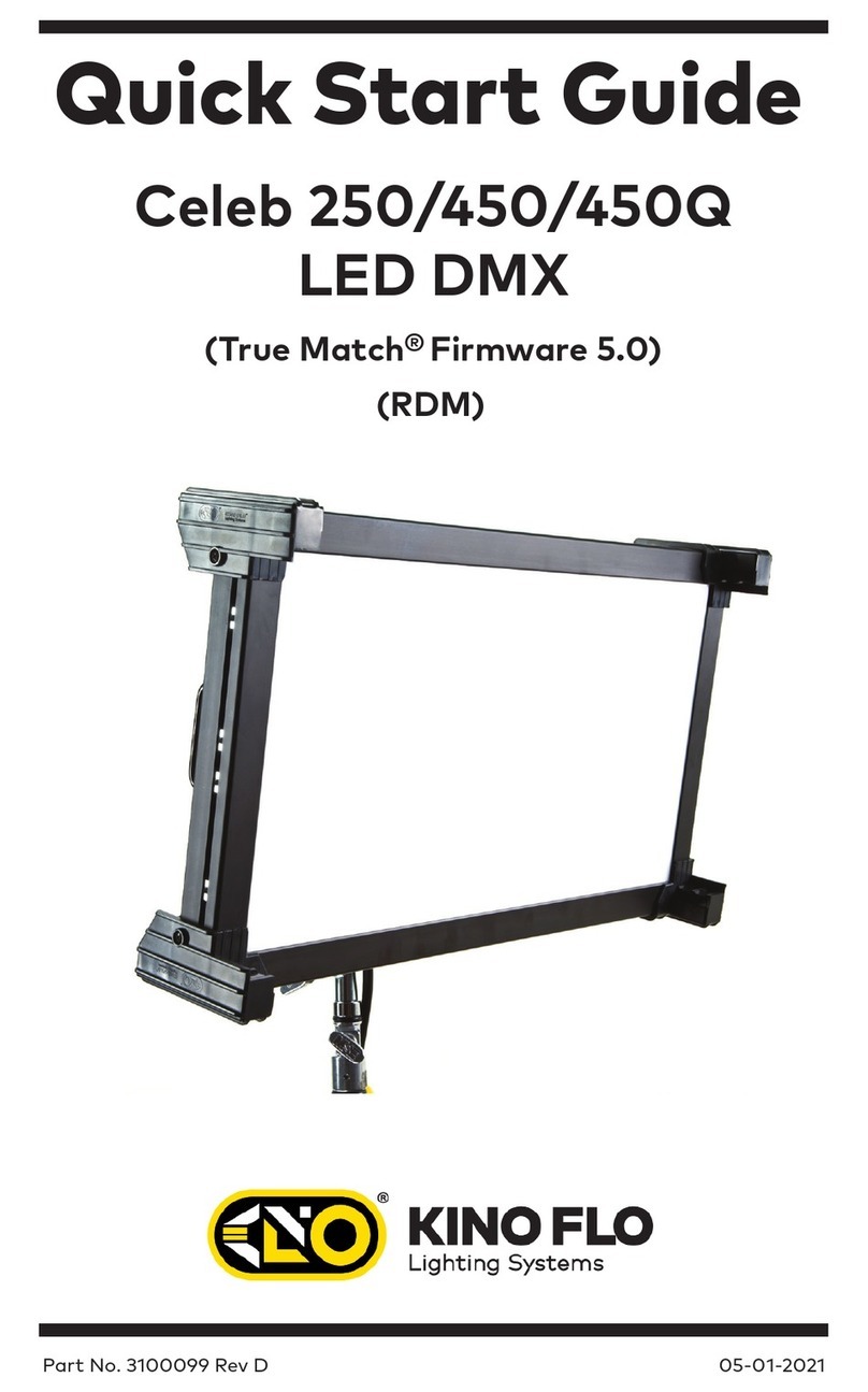 Kino Flo Celeb 450 LED DMX quick start guide Kino Flo Celeb 450 LED DMX quick start guide