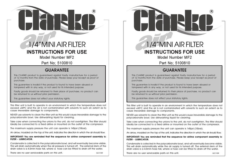 Clarke MF2 User manual Clarke MF2 User manual