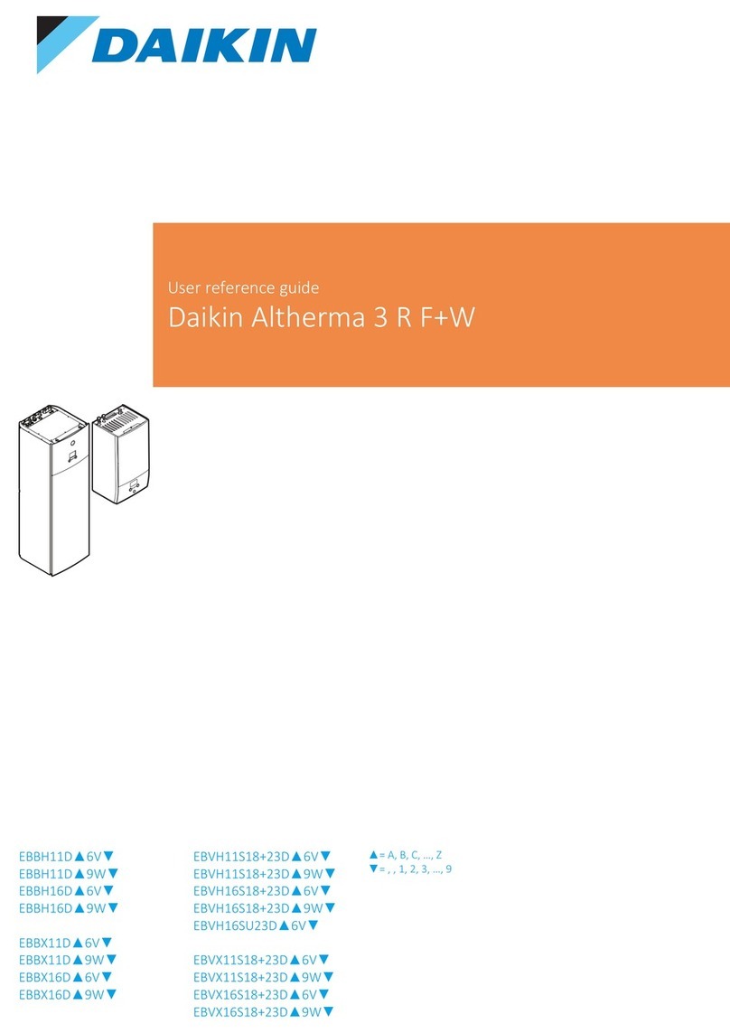 Daikin Altherma 3 R F+W EBBH11D 6V Series User reference guide