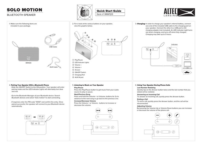 Altec Lansing SOLO MOTION User manual