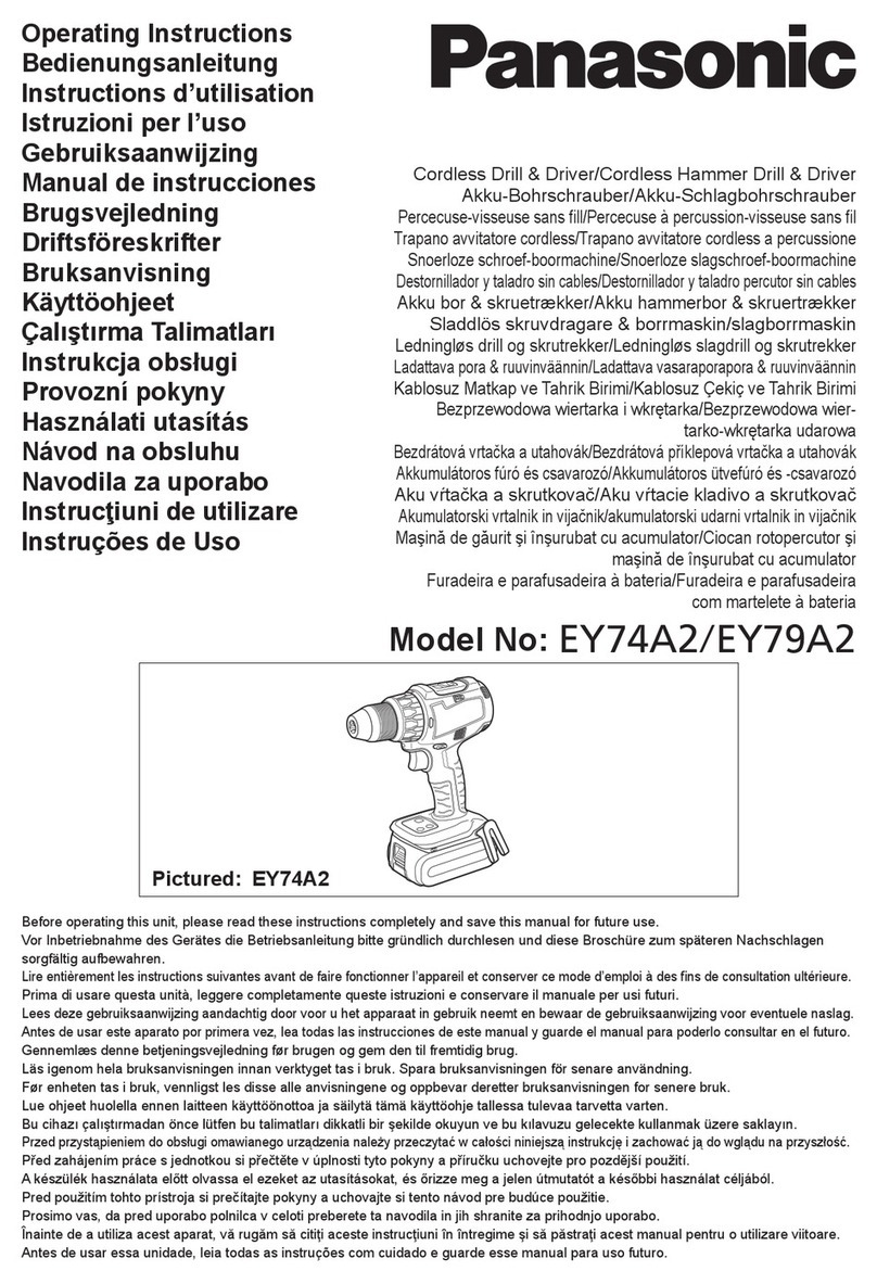Panasonic EY74A2 User manual