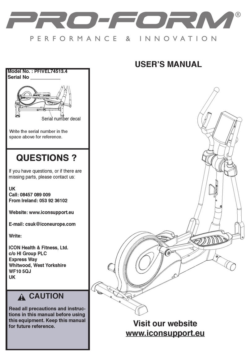 Pro-Form Space Saver B700 User manual