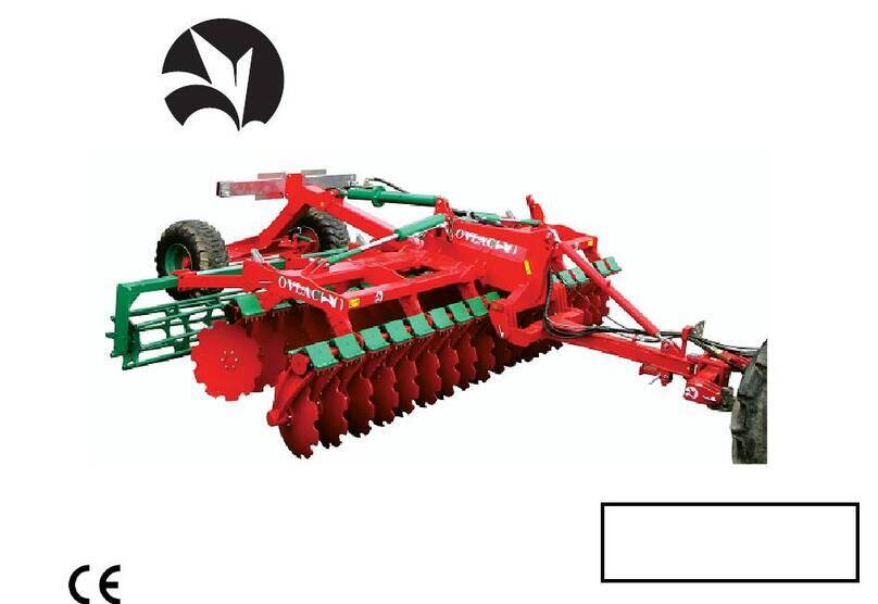Ovlac MAXIDISC Instruction and spare parts manual Ovlac MAXIDISC Instruction and spare parts manual