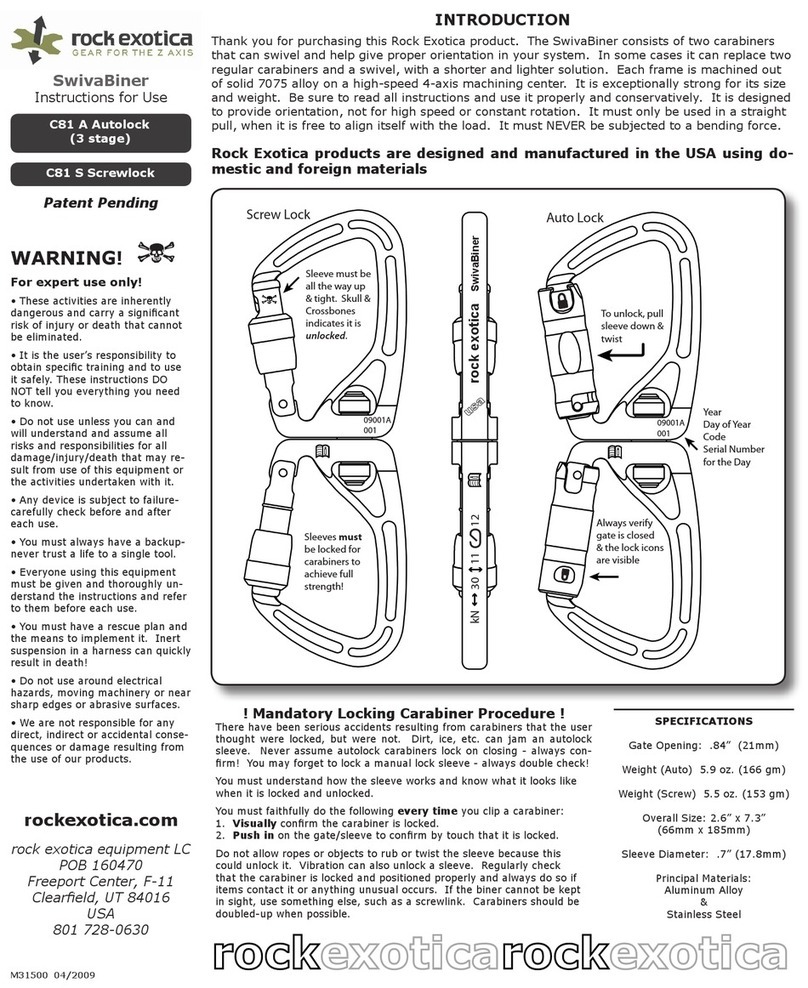 ROCK EXOTICA SwivaBiner C81 S Instructions for use