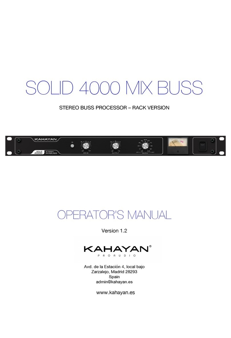 KAHAYAN Proaudio SOLID 4000 MIX BUSS Operator's manual