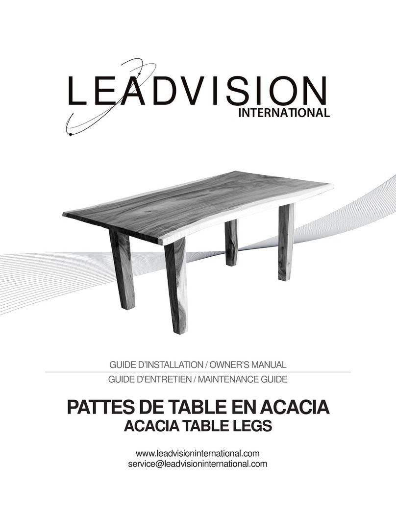Leadvision ACACIA TABLE LEGS User manual