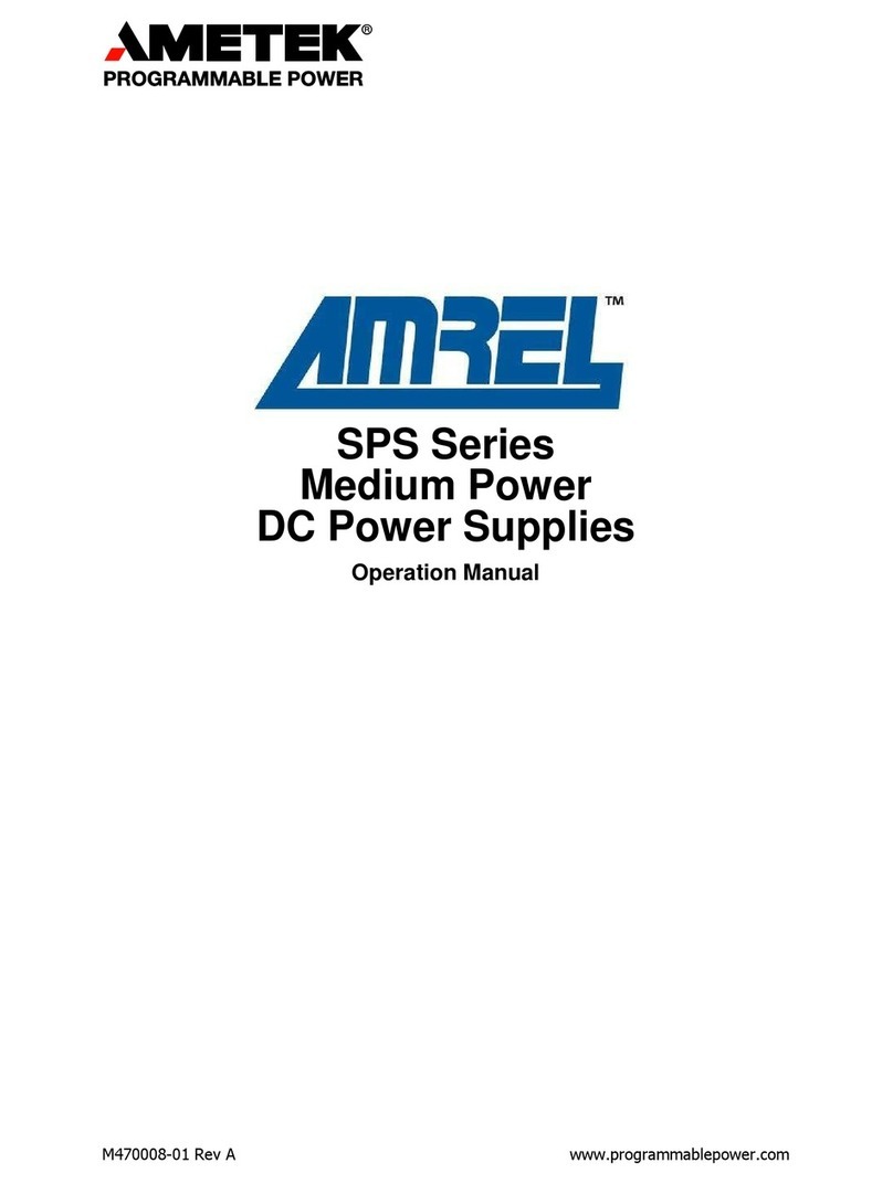 Ametek AMREL SPS Series User manual