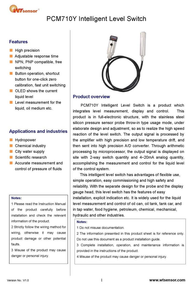 WT sensor PCM710Y User manual