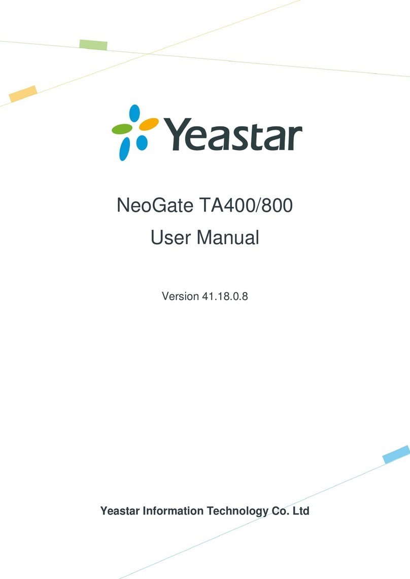 Yeastar Technology NeoGate TA400 User manual