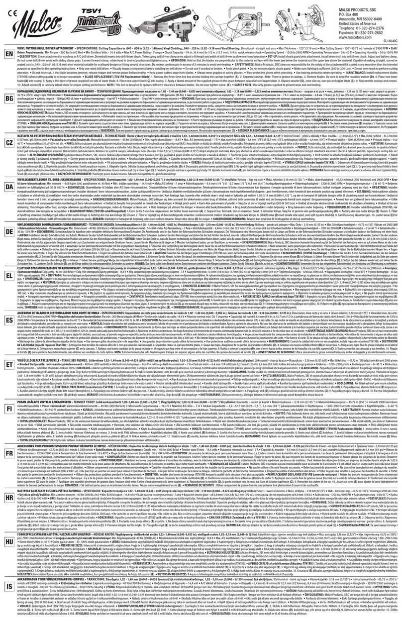Malco TurboShear TSV1 User manual