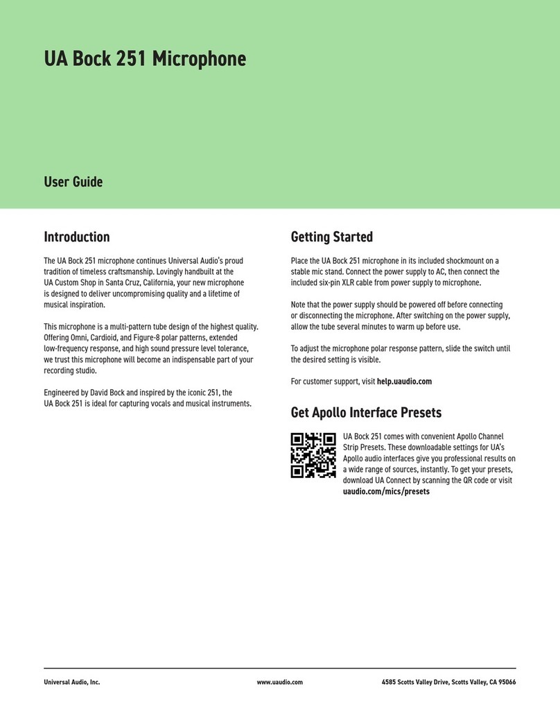 Universal Audio UA Bock 251 user guide Universal Audio UA Bock 251 user guide
