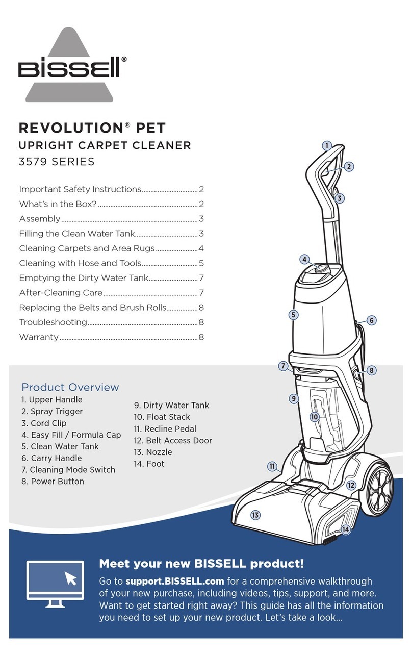 Bissell REVOLUTION PET 3579 Series quick start guide