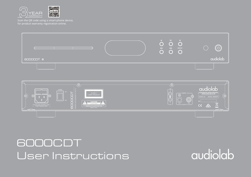 Audiolab 6000CDT User manual