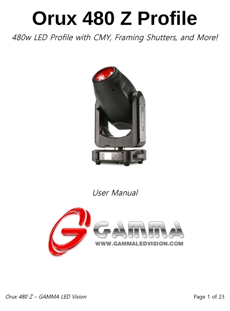 Gamma+ Orux 480 Z Profile User manual