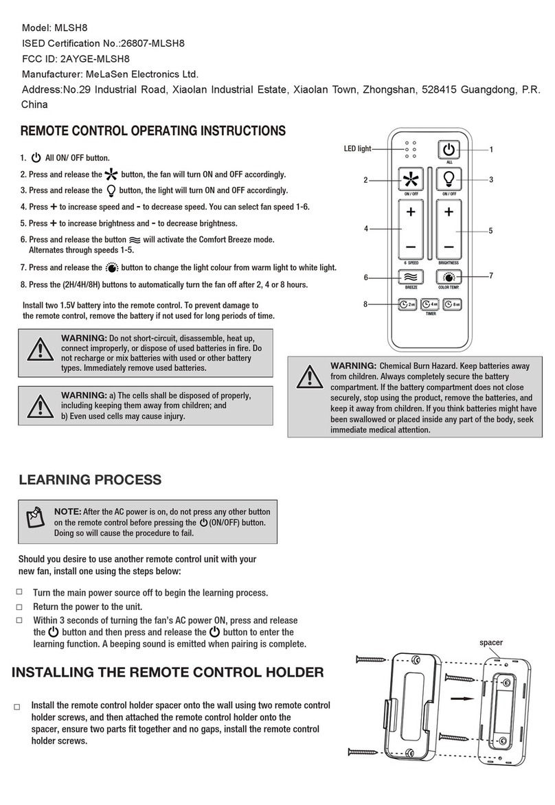 MeLaSen Electronics MLSH8 operating instructions