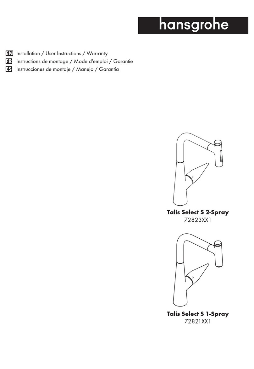 Hans Grohe Talis Select S 2-Spray 72823 1 Series Instruction Manual