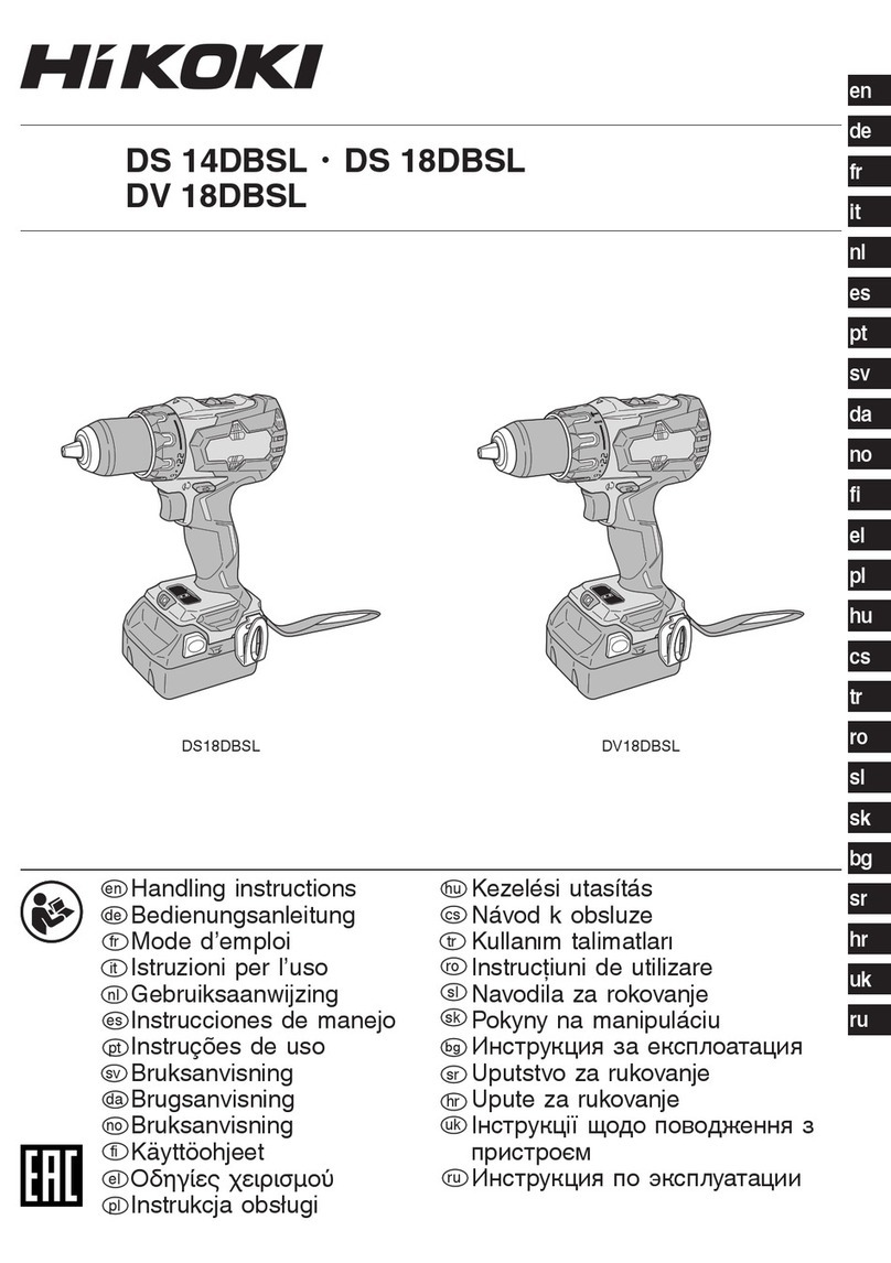 HIKOKI DV 18DBSL User manual
