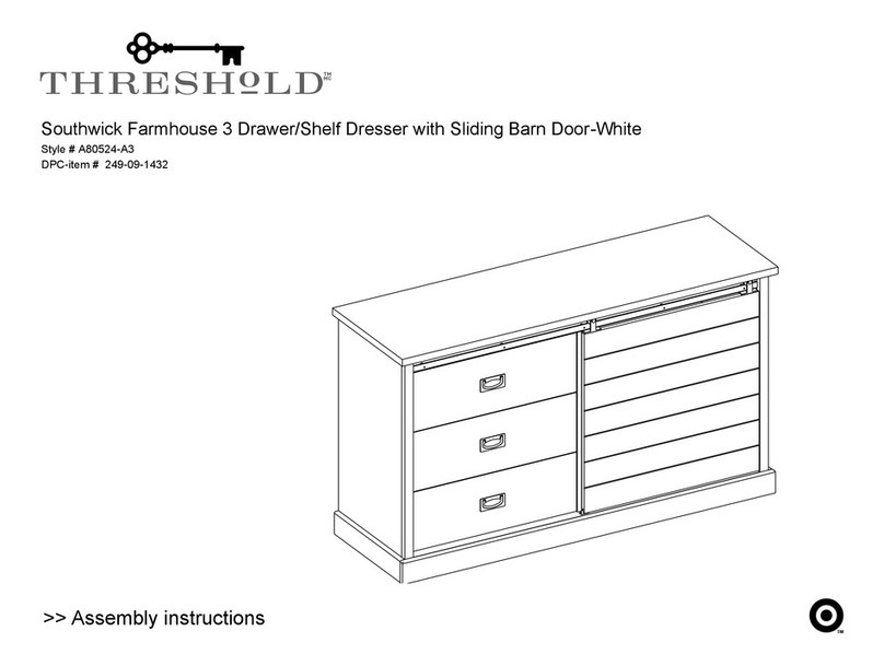 Whalen Furniture Threshold Southwick Farmhouse A80524-A3 Assembly instructions