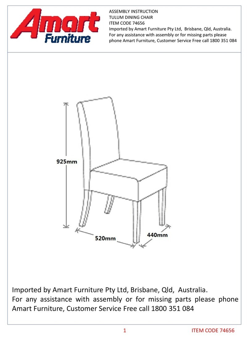 Amart Furniture TULUM 74656 Assembly instruction