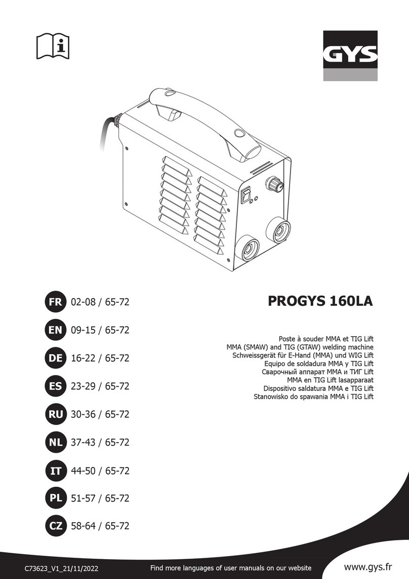 GYS PROGYS 160LA manual