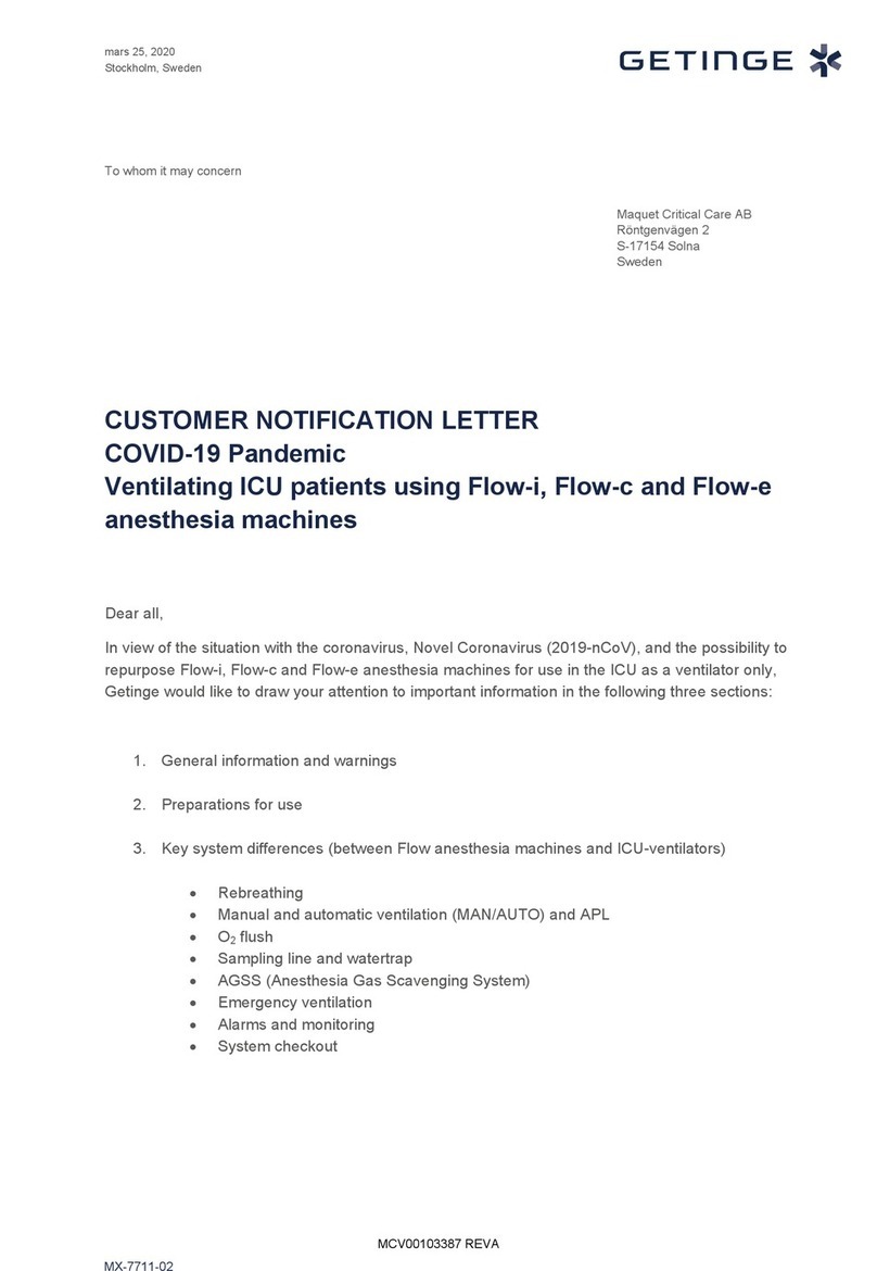 Getinge Flow-i User manual