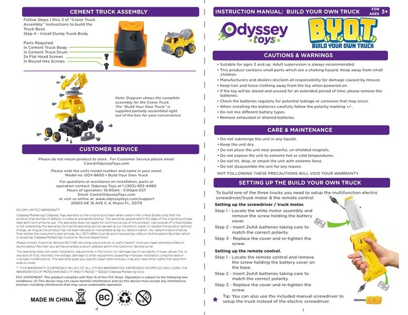 Odyssey B.Y.O.T. ODY-8600 instruction manual Odyssey B.Y.O.T. ODY-8600 instruction manual
