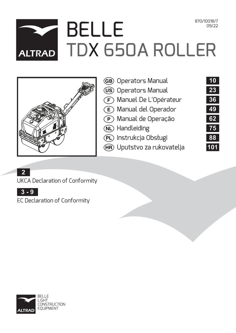 Altrad BELLE TDX 650 A ROLLER Operator's manual