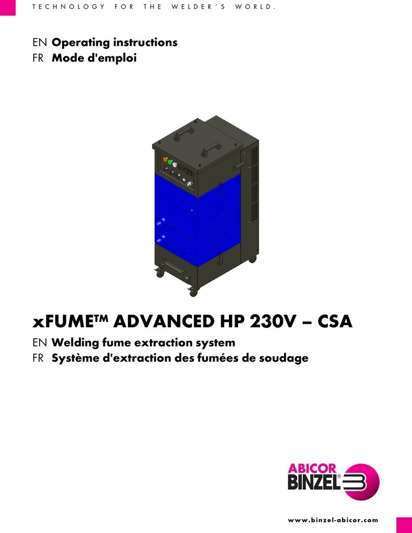 Abicor Binzel xFUME ADVANCED HP 230V-CSA User manual Abicor Binzel xFUME ADVANCED HP 230V-CSA User manual