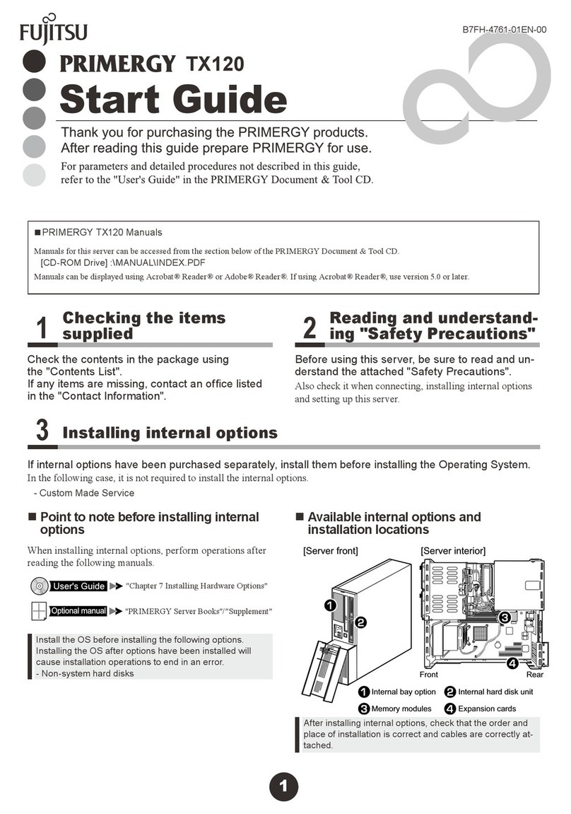 Fujitsu Primergy TX120 Start guide