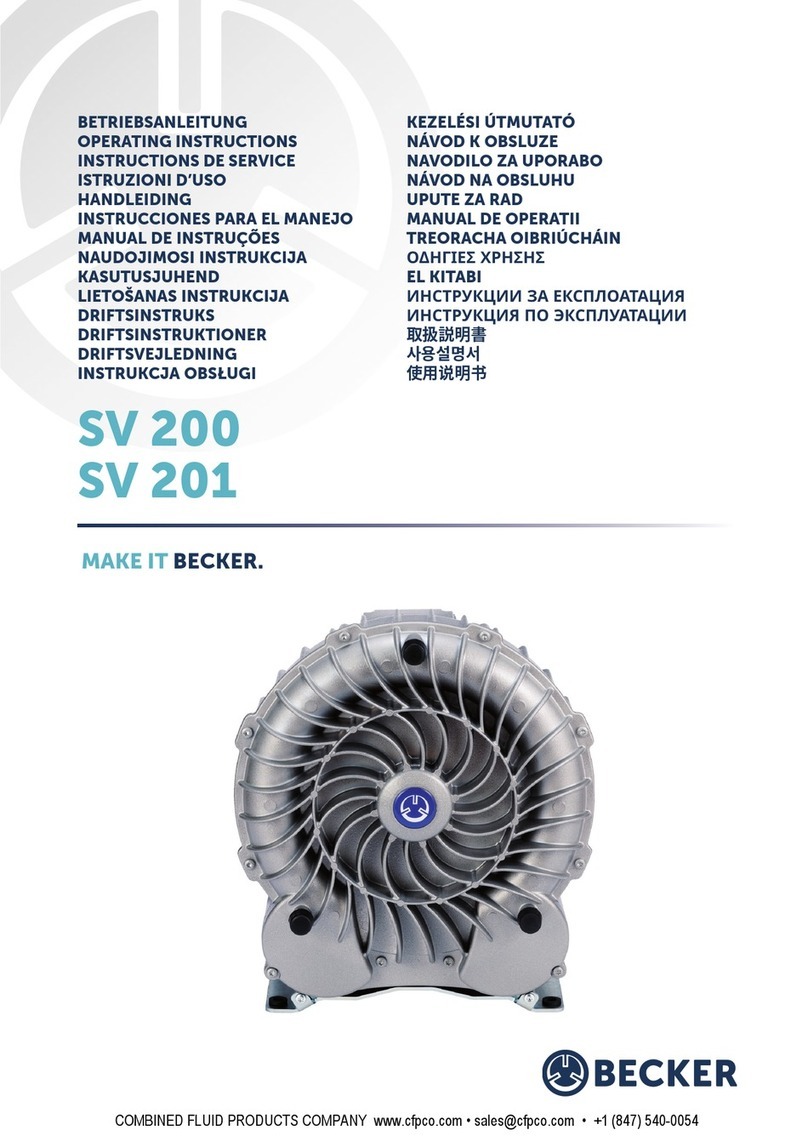 Becker SV 200 operating instructions