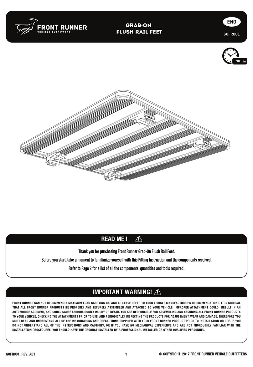 Front Runner GOFR001 User manual Front Runner GOFR001 User manual