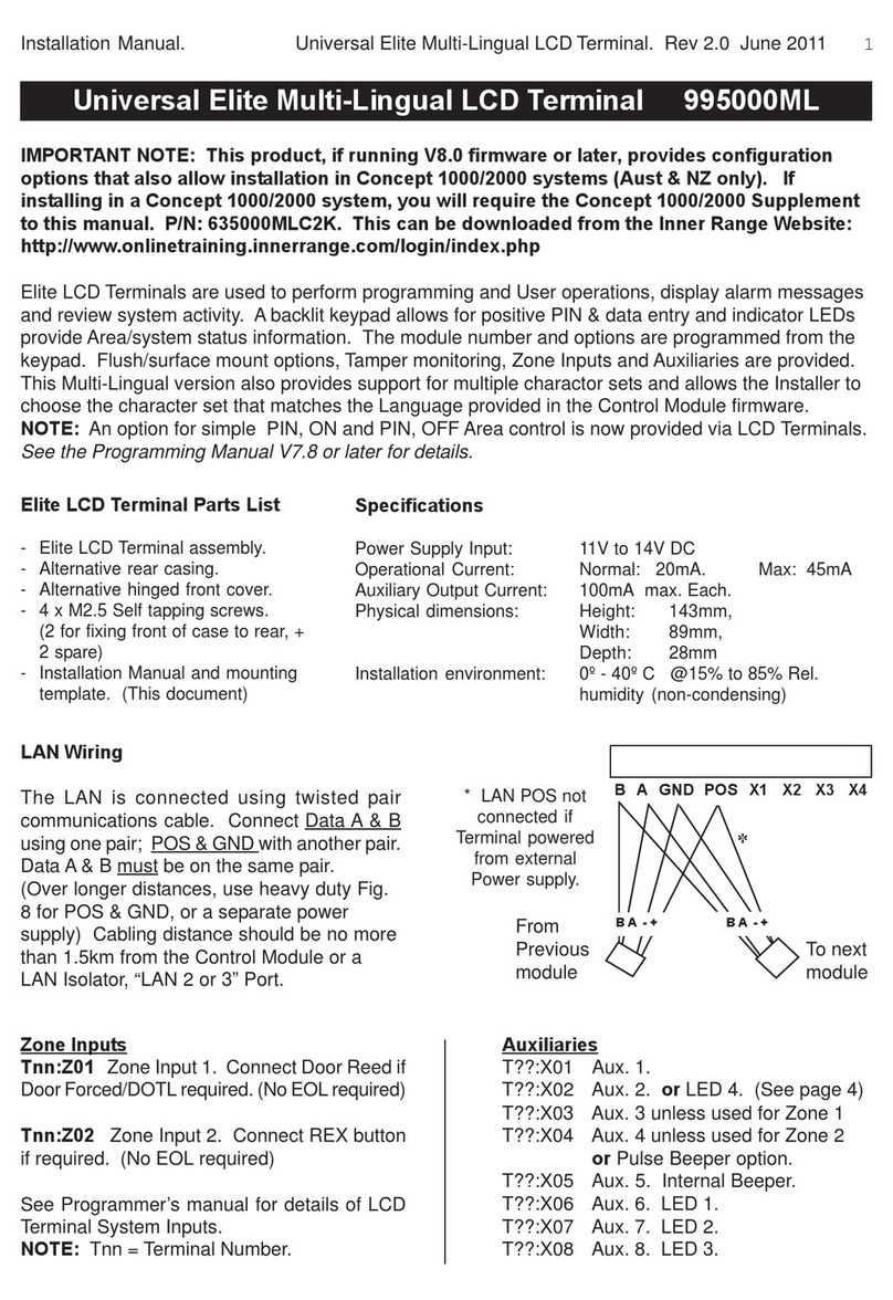Inner Range 995000ML instruction manual