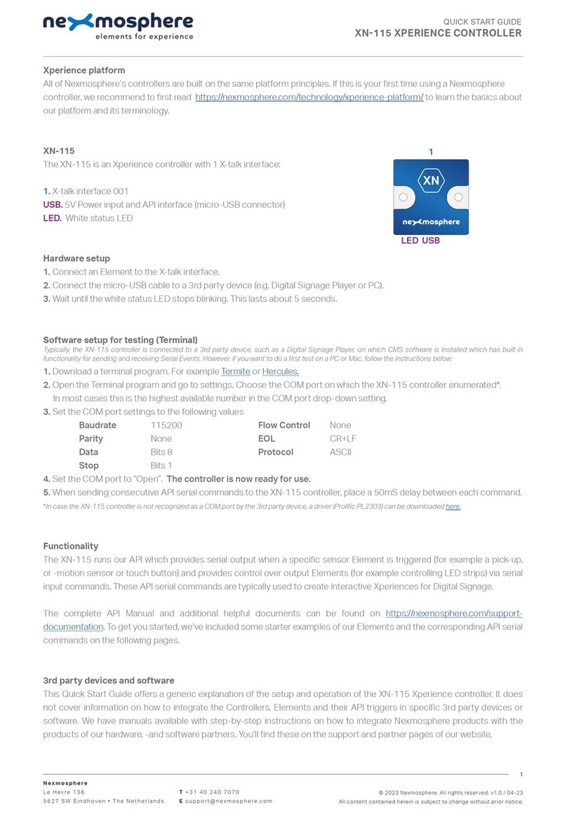 Nexmosphere XN-115 User manual