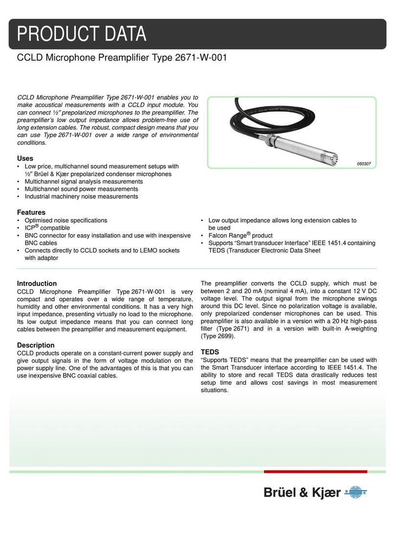 BRUEL & KJAER 2671-W-001 Product data