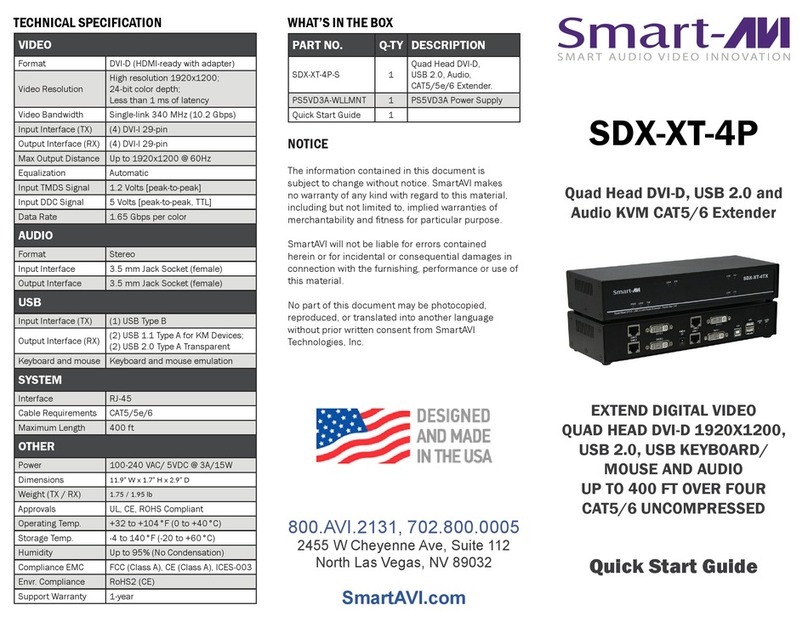 SMART-AVI SDX-XT-4P User manual